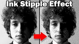 Photoshop Tutorial SuperQuick Way to Create a Stipple Portrait [upl. by Ver]