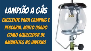 Lampião a Gás Completo Maxchamas  Camping Rancho Pesca Muito Útil e Versátil [upl. by Olraced534]