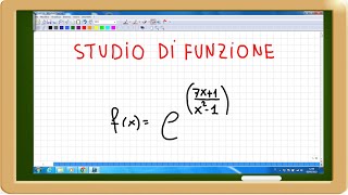 studio di funzione con esponenziale e fratta [upl. by Auoh]