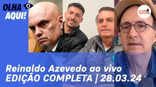 🔴 Reinaldo Azevedo ao vivo Bolsonaro na Embaixada da Hungria Jair Renan Castro com Macron e Lula [upl. by Oibaf517]