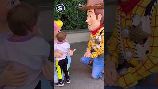 Bo Peep and Woody Hug Deaf Boy on His First Disneyland Visit [upl. by Ainimreh]