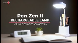 PenZen II Rechargeable lamp with Double tumbler amp Phone stand by Power Plus  3 Color light [upl. by Damarra]