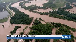 Air 11 flies over Brazos River and Rosharon [upl. by Eyllib]