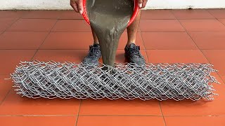 Creative Ideas  How To Make Cement Flower Pots From Iron Mesh In A Very Unique Way [upl. by Dennis]