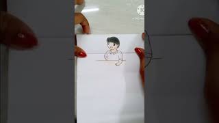 Tiktok kake bole 😂in paper folding art 🩷btscartoondrawingshortsviralforyoutiktokcomedyfunny [upl. by Dumah]