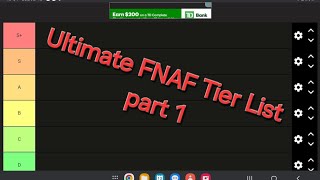 fnaf tier list [upl. by Lidda]