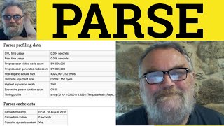 🔵 Parse Meaning  Parse Defined  Parse Examples  Parse Explained [upl. by Finnigan622]