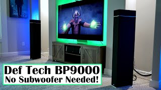 TOWERS W BASS DEFINITIVE TECHNOLOGY BP9000 Home Theater Speakers Review Plus a Giveaway [upl. by Hluchy]