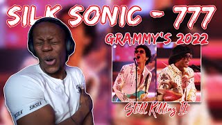 Bruno Mars Anderson Paak Silk Sonic  777  GRAMMYs 2022 REACTION  FIRE PERFORMANCE [upl. by Ecnar587]