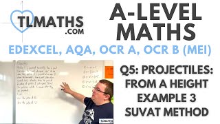 ALevel Maths Q516 Projectiles From a Height Example 3 SUVAT Method [upl. by Yentuoc927]