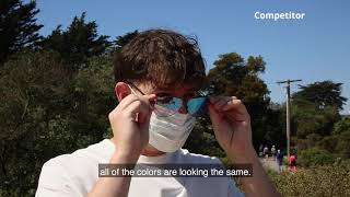 EnChroma vs Competitor Color Blind Glasses [upl. by Steinberg]