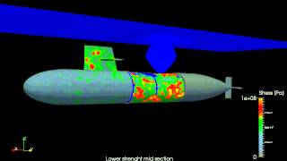 Dytran  Submarine Undex with Failed Structure1 Training Workshop [upl. by Joanna327]