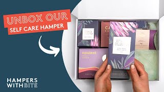 Self Care Hamper  Hampers With Bite  Christmas Gift Hampers [upl. by Ashli963]