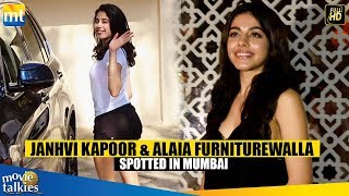 BEAUTIFUL Janhvi Kapoor amp Alaia Furniturewalla SPOTTED In Mumbai [upl. by Aeslehs]