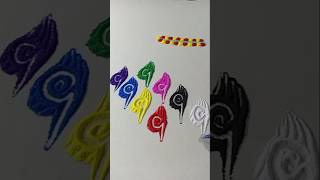 💖💐💝 colour mixing Rangoli design trrending video satisfying rangoli ASMRtisp and Tricks [upl. by Yarod]