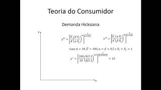 Microeconomia 045 Teoria do Consumidor Demanda Hicksiana [upl. by Iat832]