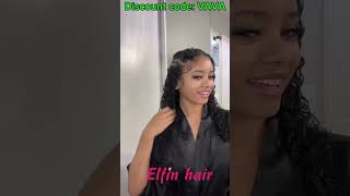 Natural Curly Hairstyle Routine Clip In Extension Review Install [upl. by Missak]