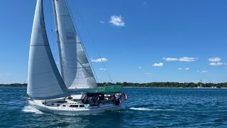 Catalina 34  Sailing Lake Michigan with Friends [upl. by Trebmer]