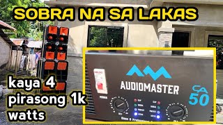 AUDIO MASTER CA 50 POWER AMPLIFIER LAKAS PALA PANG BASE [upl. by Mechling686]