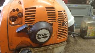 stihl br 450 recoil repair [upl. by Korie]