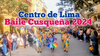 LIMA PERÚ 4K  BAILE CUSQUEÑA EN LA FERIA DEL TURISMO EN EL CENTRO DE LIMA [upl. by Yentrac]