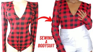 Easy Step To Sewing A BodySuit  Sewing For Beginners [upl. by Lleunamme]