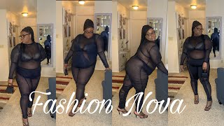 All Black Plus Size Fashion Nova Haul Kanessa Kardashian [upl. by Aerbua]