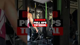 Tutorial Banded Pull Ups ♨️ pullups backworkout exathlete [upl. by Akehs]