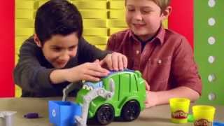 PlayDoh US  TV Commercial  Diggin Rigs Trash Tossin Rowdy Playset [upl. by Yorick]