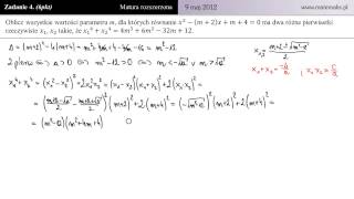 Matura rozszerzona z matematyki  9 maja 2012  zadanie 4 [upl. by Samal]