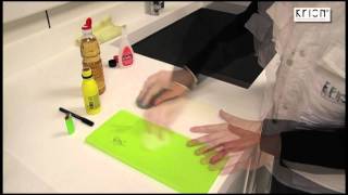 KRION™  How To Clean Solid Surface countertops sinks [upl. by Etakyram373]