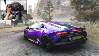 1400HP Lamborghini Huracan EVO  Forza Horizon 5  Steering Wheel Gameplay [upl. by Guinevere]