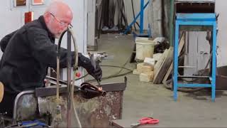 Glass Blower at Kosta Boda Glassworks in Sweden [upl. by Grania808]