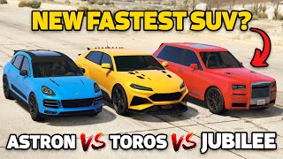 GTA 5 Online ASTRON VS TOROS VS JUBILEE WHICH IS FASTEST [upl. by Synn]