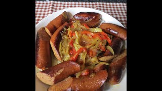 Delicious Polska Kielbasa Sausage With Onion and Peppers Gravy [upl. by Mccall]