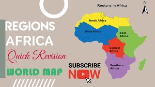 Regions of African Continent  Regional Map of Africa Continent  African Continent Map  Map Africa [upl. by Dodie]