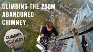 Climbing the 250M 820FT Abandoned Chimney Wiskord Szczecin [upl. by Yuma]