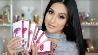 KYLIE JENNER COSMETICS LIP KIT amp GLOSSES REVIEW SWATCHES AND GIVEAWAY  BEAUTYYBIRD [upl. by Yentnuoc804]