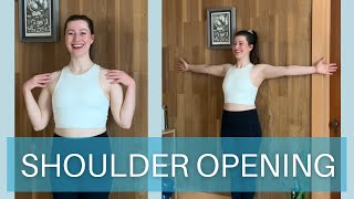 5 Minute Shoulder Opening  Pilates On The Wall  Exercises For Open Shoulders  Lifted Posture [upl. by Eceined]