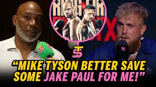 Lennox Lewis send Mike Tyson Jake Paul message and previews Fury vs Usyk in depth [upl. by Senzer]