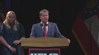 Kemp celebrates Abrams concedes  Georgia governor race recap [upl. by Aneerol]