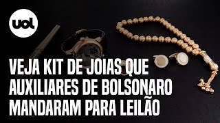 Bolsonaro e venda de joias de ouro Vídeo mostra kit que auxiliares mandaram para leilão [upl. by Rondi202]