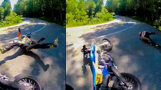 Motorcycle Crashes Road Rage amp Crazy Moments [upl. by Yesiad]