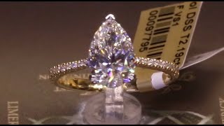 97795  T219ctC207ct  Pear Solitaire with Diamond Shoulders  18ct Yellow Gold [upl. by Irrok]