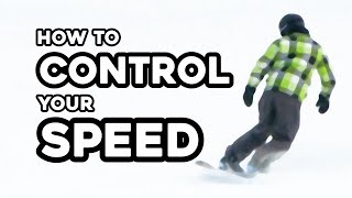 How To Control your Speed  Beginner Snowboarding Tutorial [upl. by Eustis]