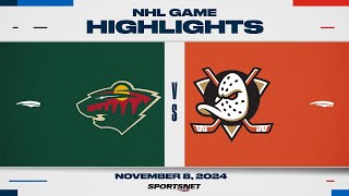 NHL Highlights  Wild vs Ducks  November 8 2024 [upl. by Remle]