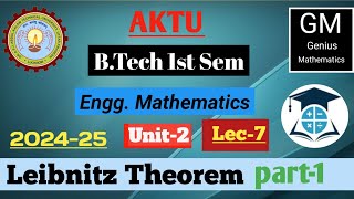 Unit2  Lec7  calculus  Leibnitz Theorem part1  btech 1st year [upl. by Ariait]