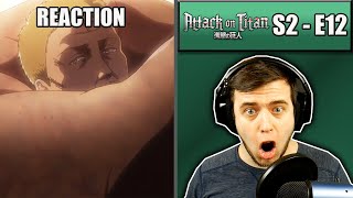 Rich Reaction  Attack On Titan Season 2 Episode 12  Eren’s New Abilities [upl. by Orelia]