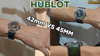 Hublot classic fusion green 42mm vs 45mm 宇舶要拣边只size最型！有啲表的确系要大尺寸先靓仔！宇舶  名表  手表  腕表 CUSTOM STRAP [upl. by Vacuva714]