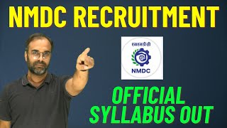 NMDC RECRUITMENT 2024 OFFICIAL SYLLABUS OUT🔥 NMDC sureshsir [upl. by Dong]